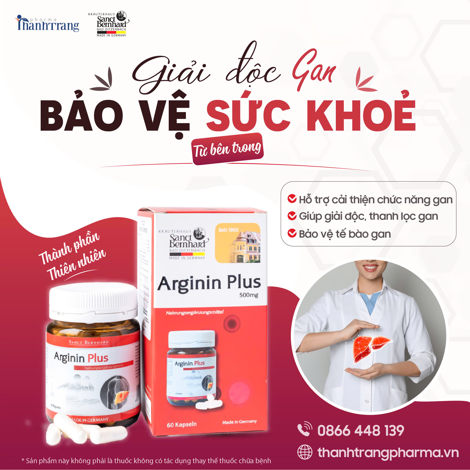 vien uong bo gan arginin